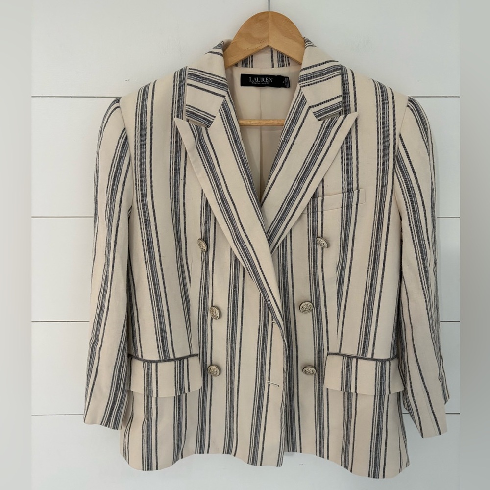 Lauren Ralph Lauren Striped Linen Twill Blazer